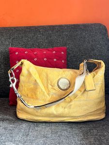 Authentic coach Signature Stitch Leather Bag