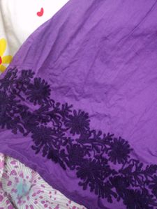 Purple Chikenkari Kurta