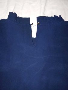 Navy Blue Embellished Top