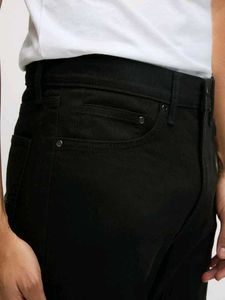 M&amp;S Men's Black Straight Fit Jeans
