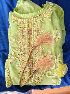 1 day SALE!!Lime Green Pakistani Suit garara