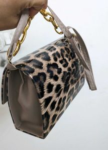 Leopard Print Chain Handle Bag