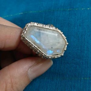 Coffin Moonstone Ring