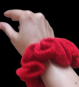 Red Knitted Scrunchie