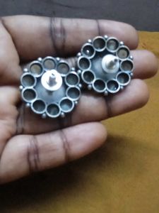 Olive Green stone Stud
