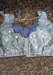 Gray Embellished Blouse