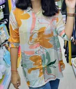 Patterned Silk Shirt