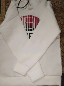 White Crew Hoodie sweatshirt jacket