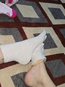 used beige socks