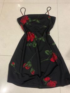 Rose Print Slip Dress