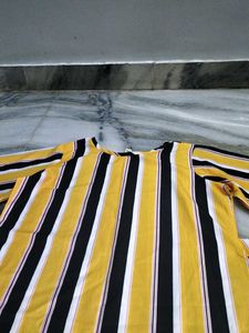 Striped Yellow Tunic Top