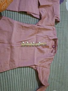 Mauve Color Silk Pathani Cord Set