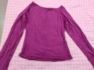 Purple Floral Long Sleeve Top