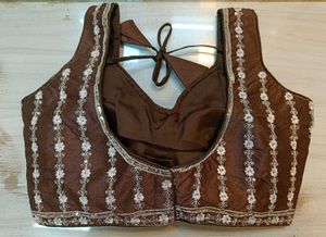 Brown Sequins Blouse