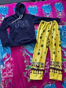 Cozy Winter Nightwear Hoodie and Pajama