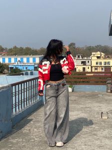 Trendy Red & White Jacket