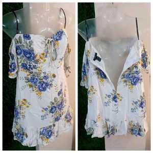 Ivory &amp; Blue F21 Sundress