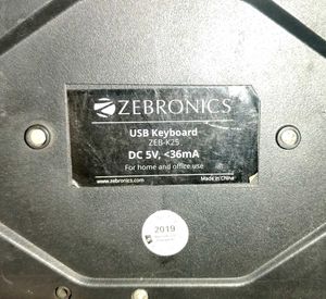 ZEBRONICS KEYBOARD ⌨️
