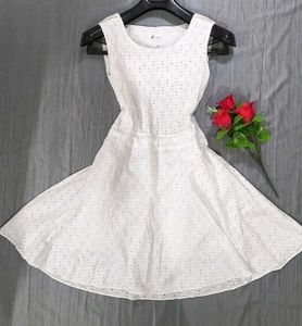 Fairy White Cotton Flowy Dress