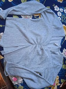 Blue Long Sleeve Top