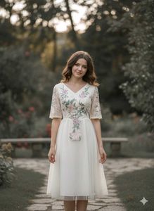 Floral Embroidered Midi Dress