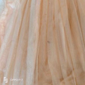 Golden Net Anarkali Dress
