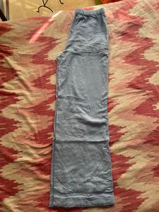 HnM Divided Linen Pants Ash Blue