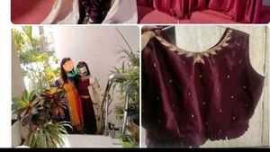 Burgundy Dhoti Pant Set with Shrug