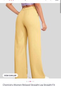 wide leg yellow pant