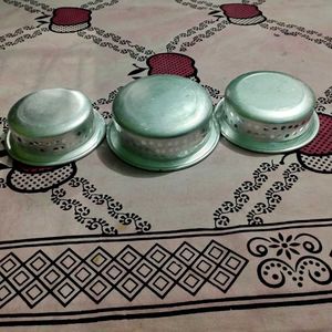 Set of Three Aluminum Bowls