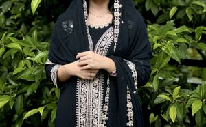 Semi PartyWear Aline Gown, Pant Duppata Set
