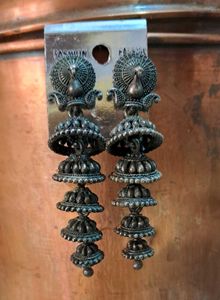 Oxidised 5 Layer Jhumki