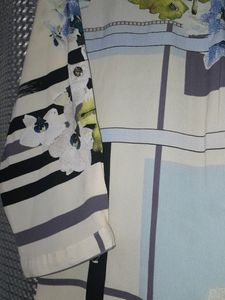 Multi Color Front Zip N Buttons On The Sleeves