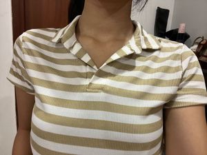 Striped Polo Top
