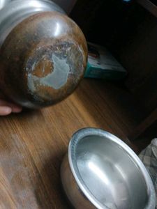 Set Of 3 Copper Botton Vessels