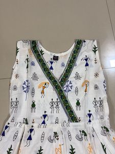 Cotton White Short Kurti For Daily Wear