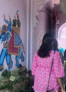 Pink Floral Print Short Kurti/ Top