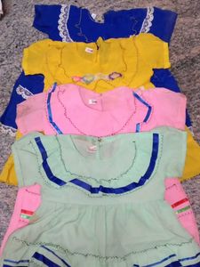 Vintage Yellow Dress Set Of 7 Frocks