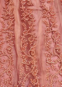 One Time Used Bridal Lehanga Peach Colour