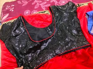 Beautiful Red colour chiffon saree