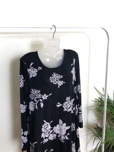 Old Navy Imported Black Printed Dress(Women’s)