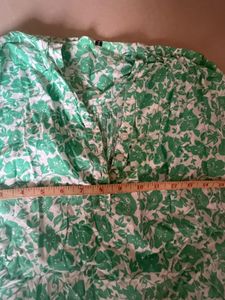 Floral Green Kurti college top