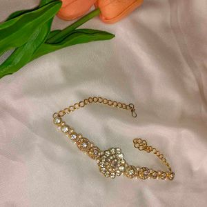 Pearl &amp; Crystal Embellished Anklet