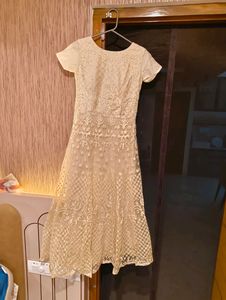 Elegant Beige Gown With 5 Linings (Almost 🆕)