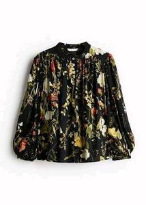 H&M balloon sleeve Floral Print Blouse