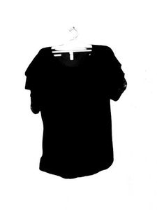 Black Frills Embroidered Top