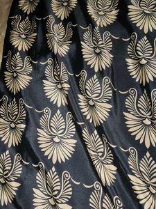 crape gold black saree