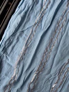 Tassel yoke blue kurta