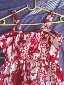 Red and white sundress