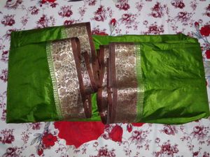 Brown &amp; Green South Silk Saree For Women